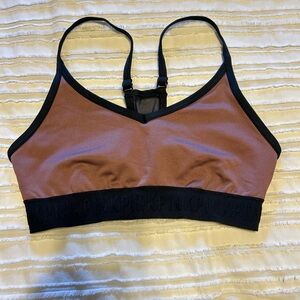 PINK Victoria's Secret Brown and Black Sports Bra